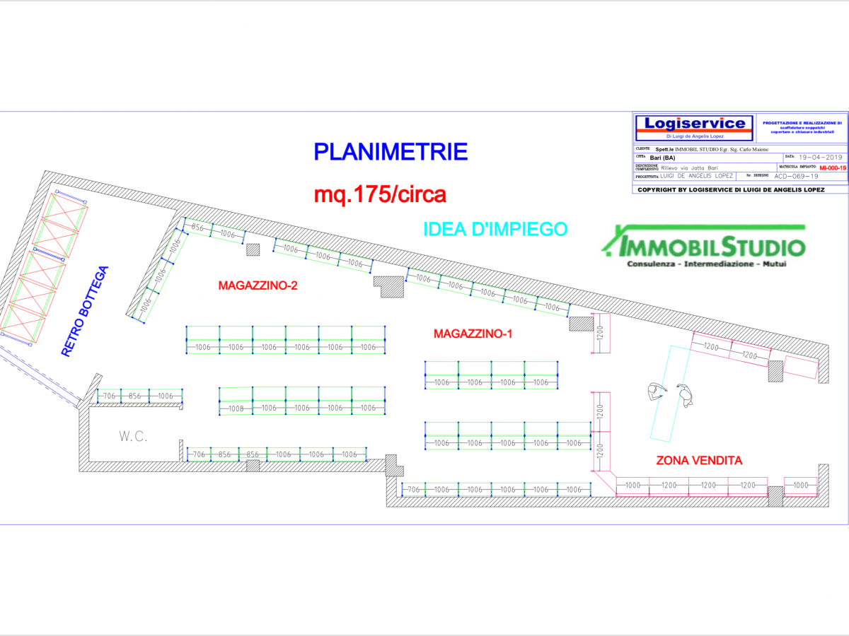 Laboratorio di  1 vani /175 mq  a Bari - Libertà  (zona Corso Mazzini/ alle spalle del Tribunale)