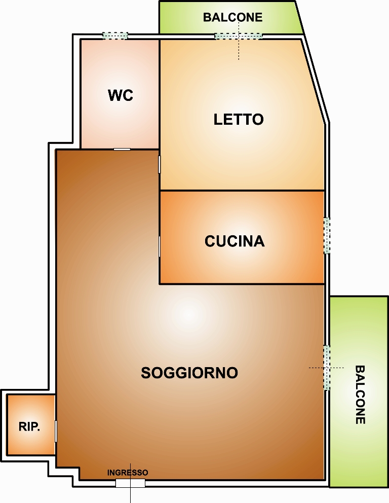 Appartamento di  2 vani /60 mq  a Bitritto