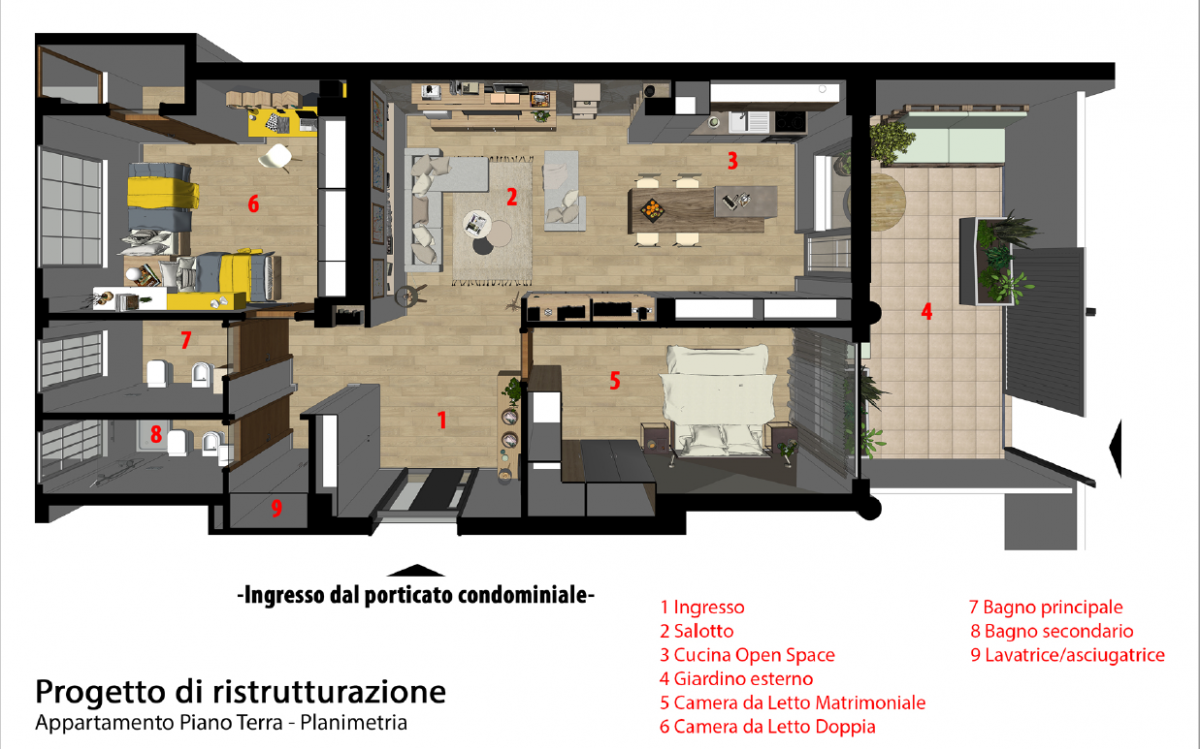 Appartamento di  3 vani /100 mq  a Bari - Carbonara