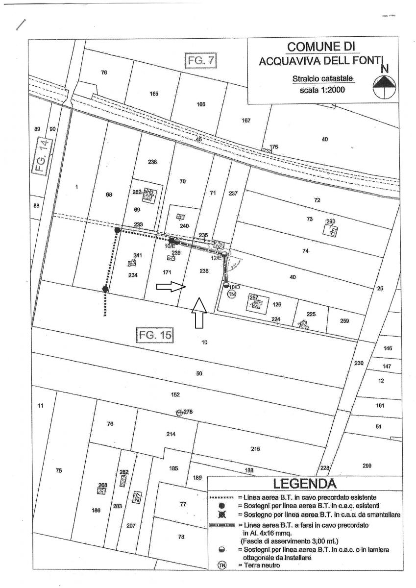 Terreno Agricolo / Coltura ad Acquaviva delle Fonti (zona Contrada Spaguolo)