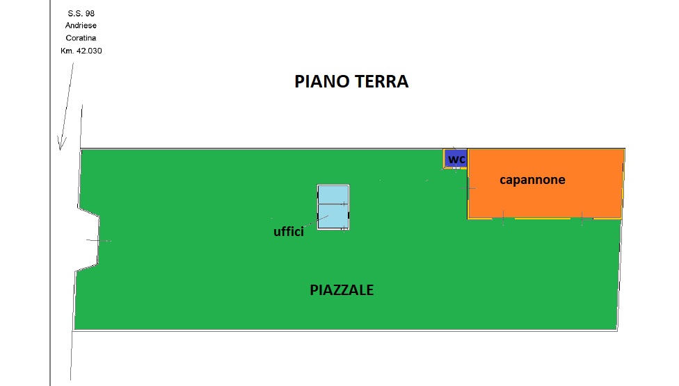 Capannone di  2 vani /300 mq  a Trani