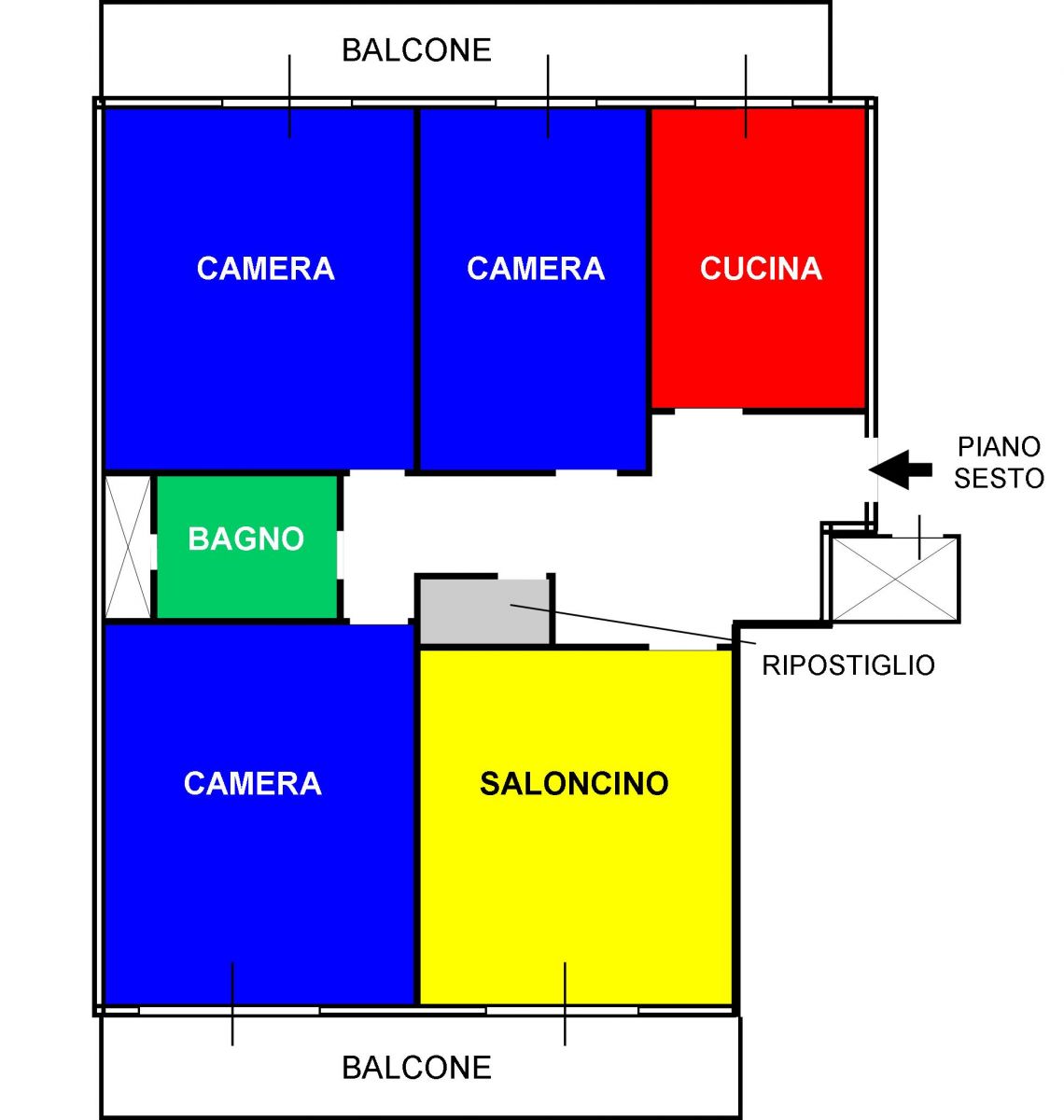 Bari Murat centrale, quadrivani in vendita