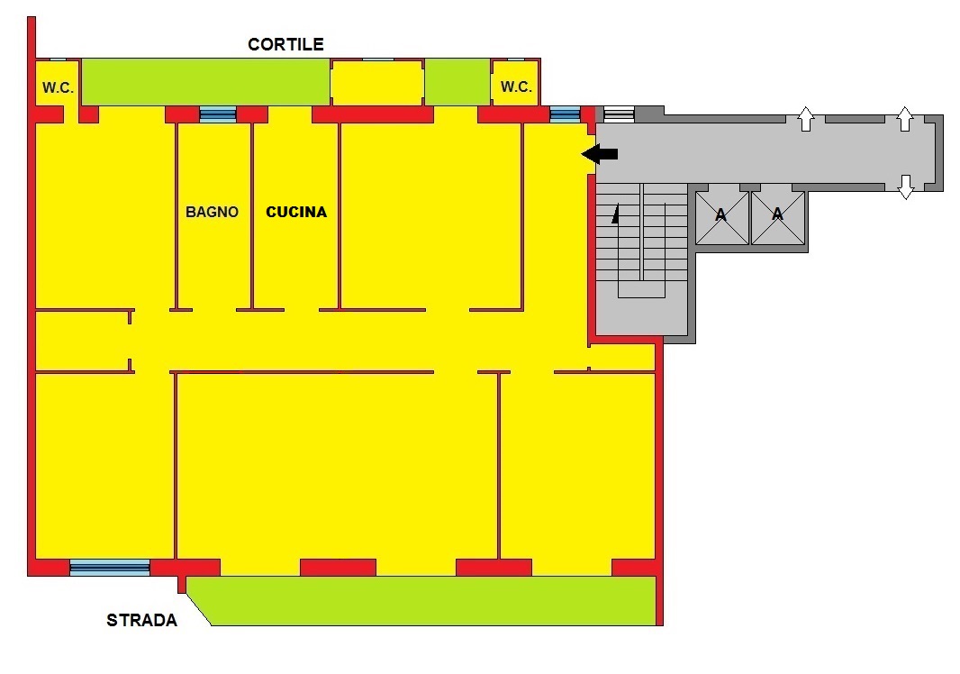 Appartamento di  5 vani /185 mq  a Bari - Murat (zona centralissima)