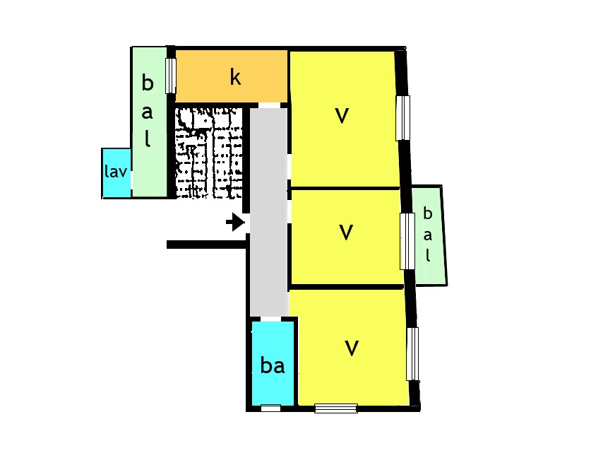 Appartamento di  3 vani /80 mq  a Bari - Carrassi (zona Vicinanze Mercato Ortofrutticolo - Ist. Tridente - Socrate)