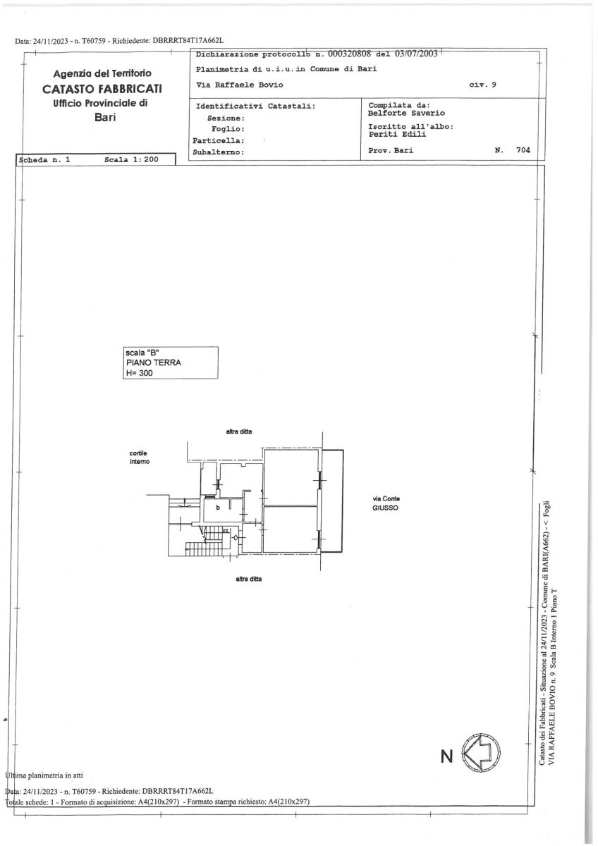 Appartamento di  2 vani /59 mq  a Bari - San Pasquale alta (zona San pasquale alta)