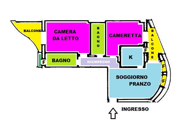 Appartamento di  3 vani /124 mq  a Trani (zona Sud)