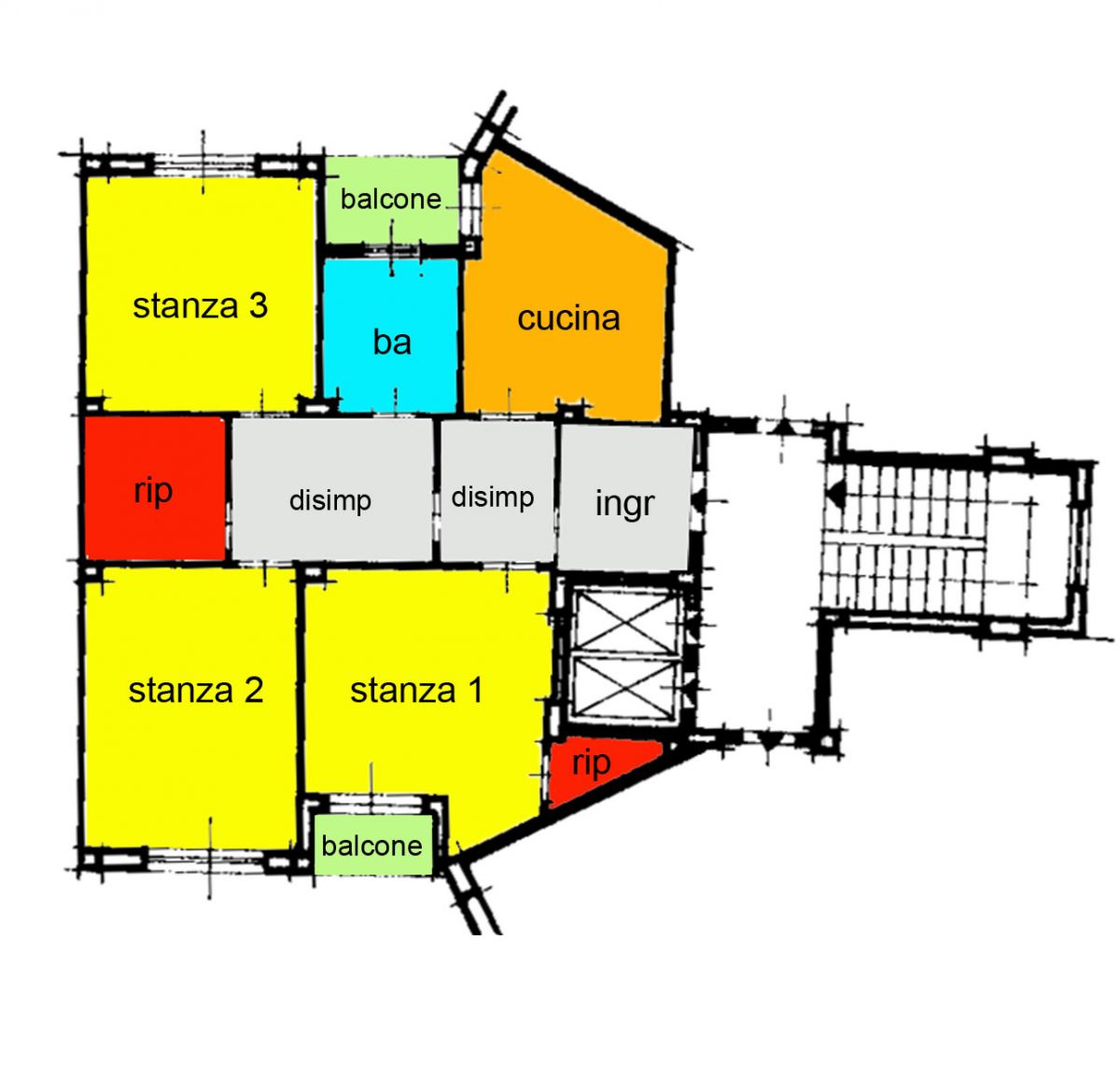 Appartamento di  3 vani /20 mq  a Bari - Picone (zona Policlinico - Stazione)