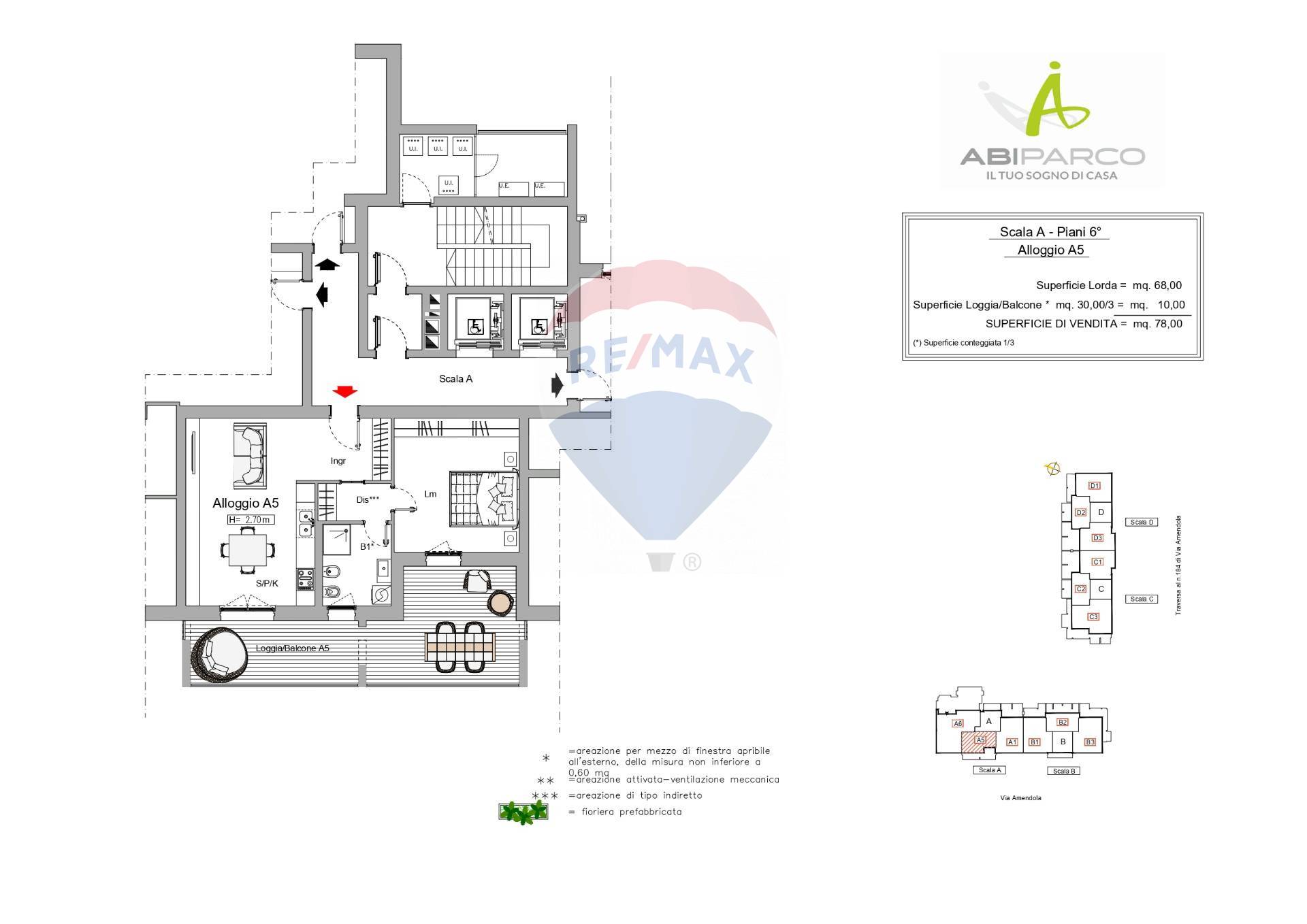 Appartamento di  2 vani /78 mq  a Bari - San Pasquale alta (zona S. Pasquale)