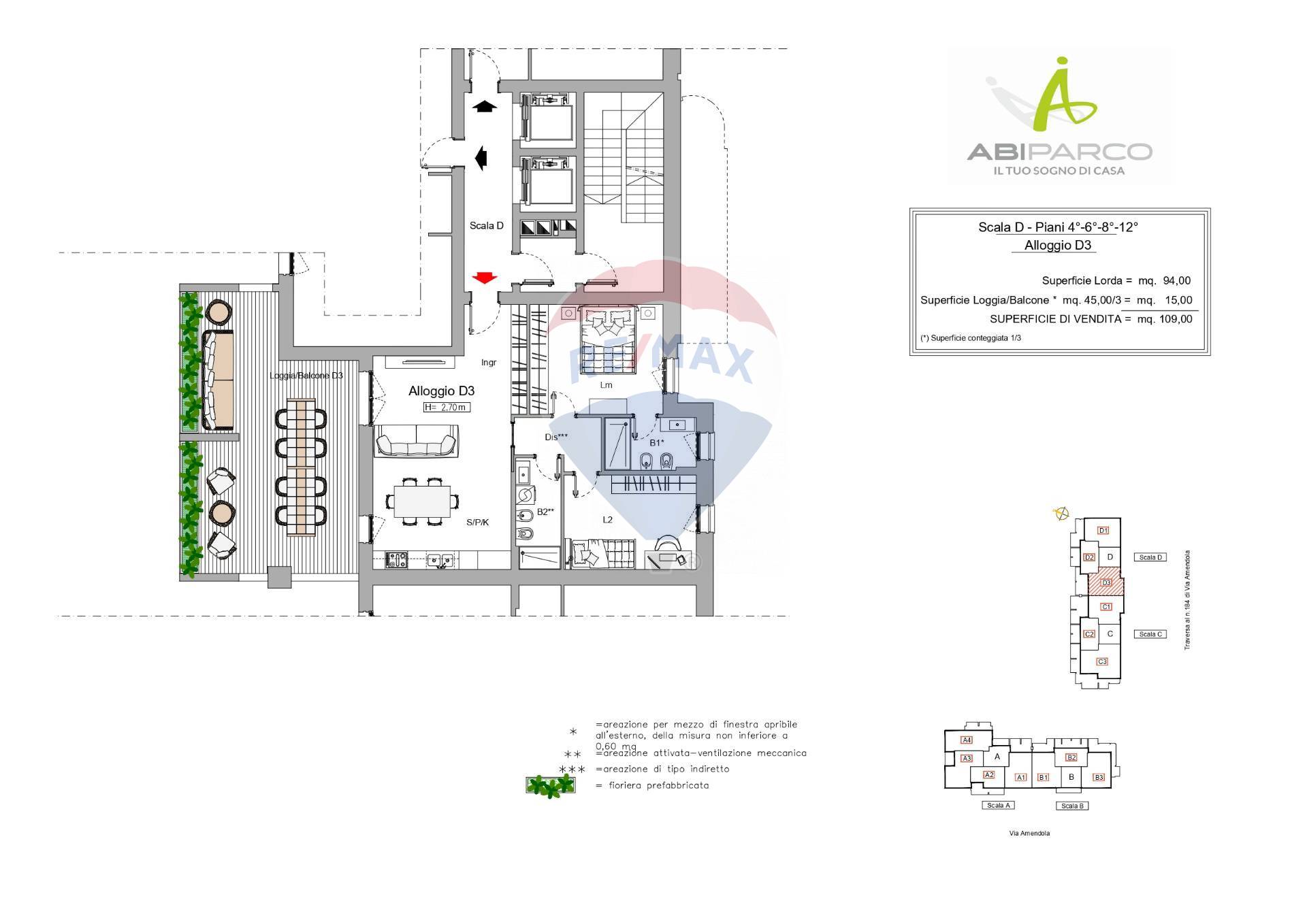 Appartamento di  3 vani /109 mq  a Bari - San Pasquale alta (zona S. Pasquale)