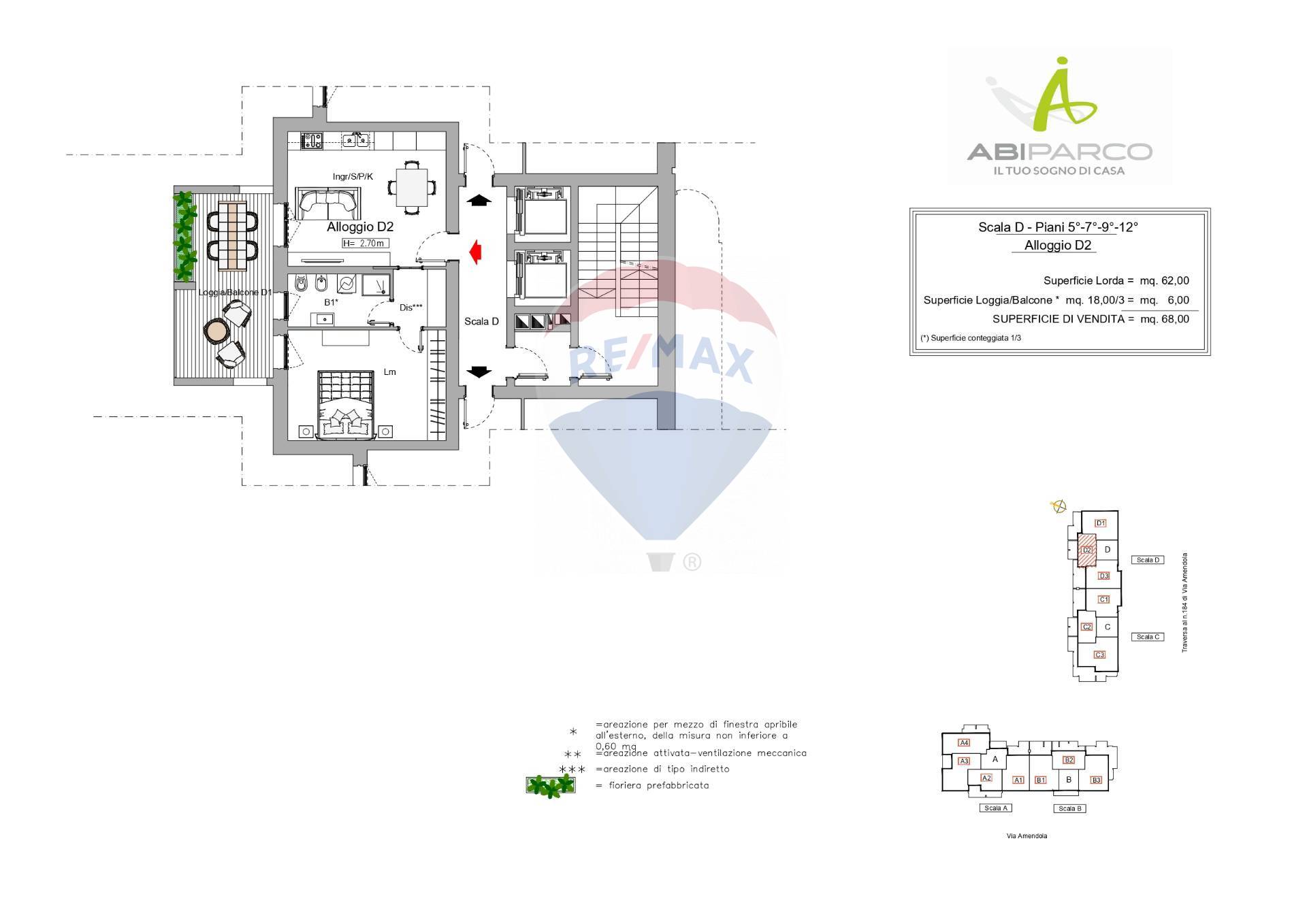 Appartamento di  2 vani /68 mq  a Bari - San Pasquale alta (zona S. Pasquale)