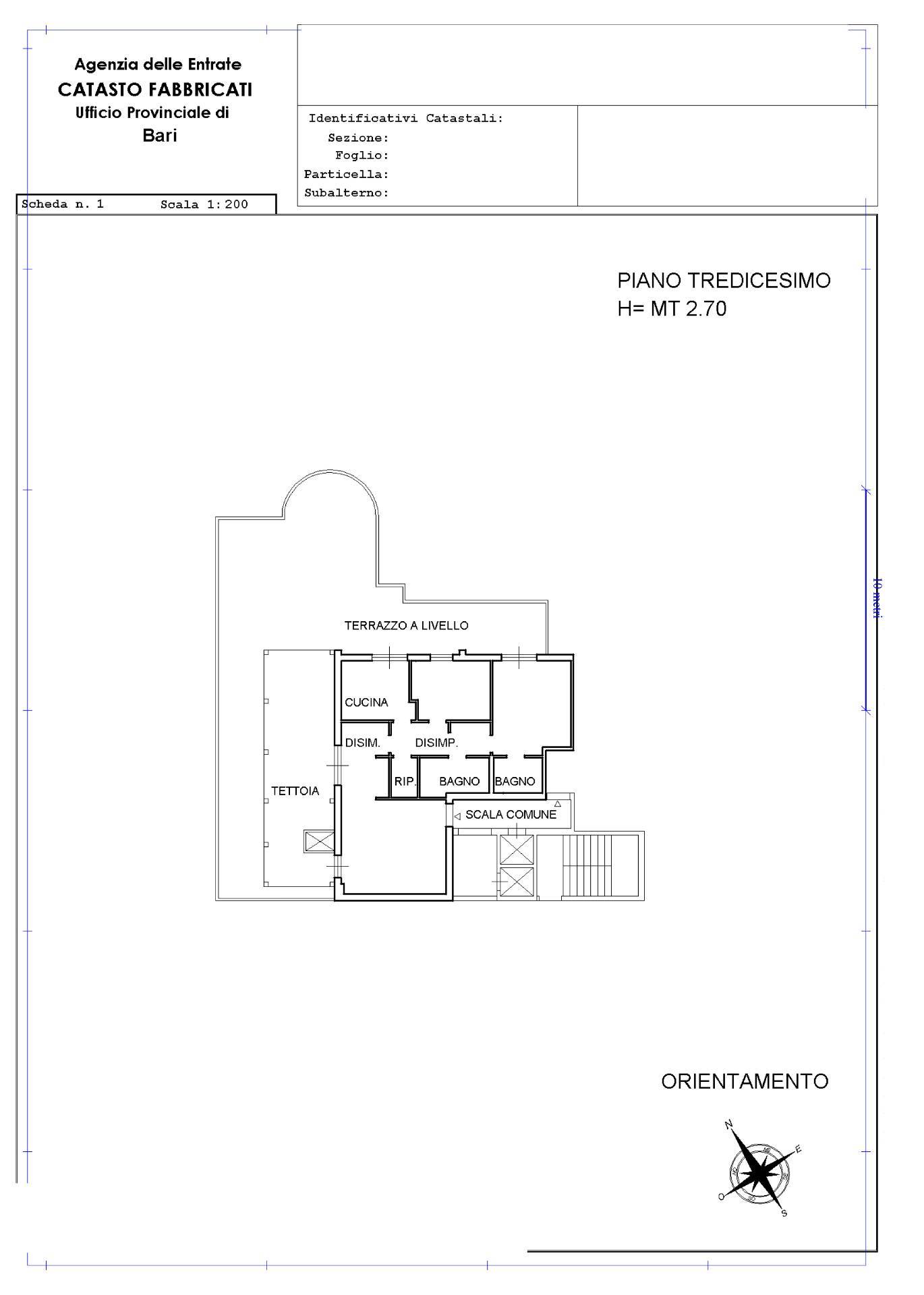 Appartamento di  3 vani /105 mq  a Bari - Poggiofranco (zona Poggiofranco)