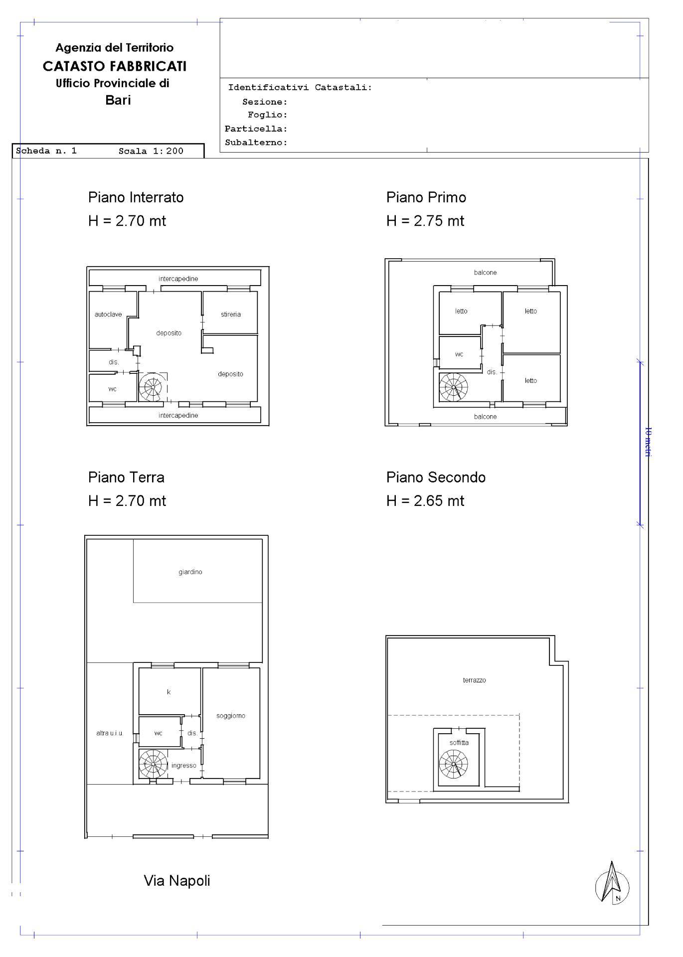 Villa (zona residenziale) di  6 vani /188 mq  a Bari - Santo Spirito (zona S. Spirito)