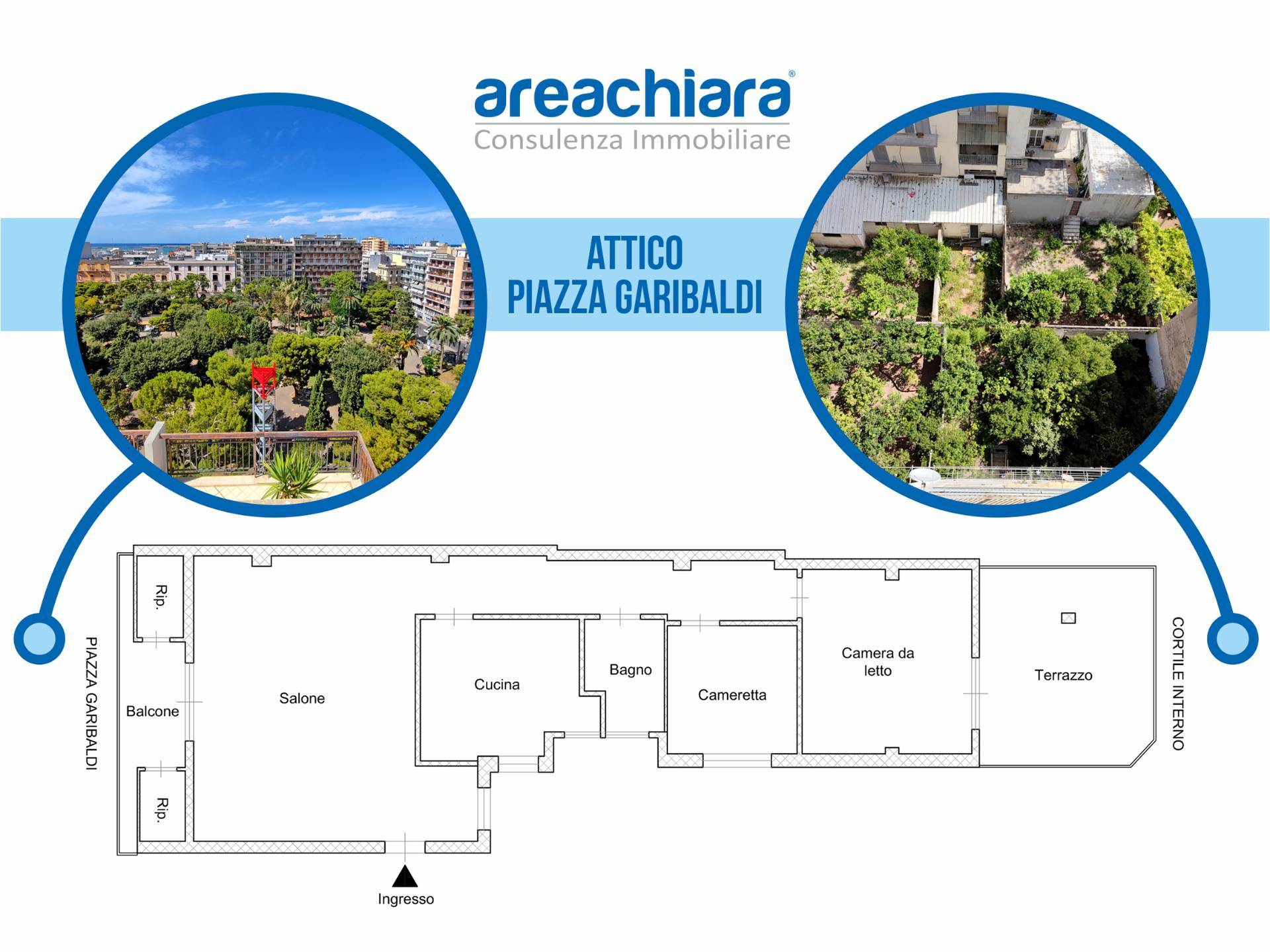 Appartamento di  3 vani /120 mq  a Bari - Murat (zona Murat)