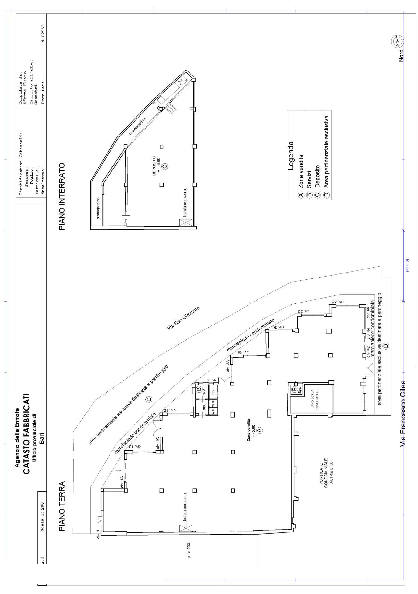 Immobile/650 mq  a Bari - San Girolamo (zona S. Girolamo)