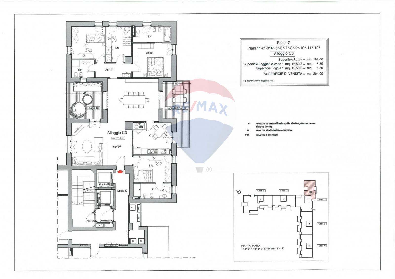 Appartamento di  6 vani /204 mq  a Bari - San Pasquale alta (zona S. Pasquale)